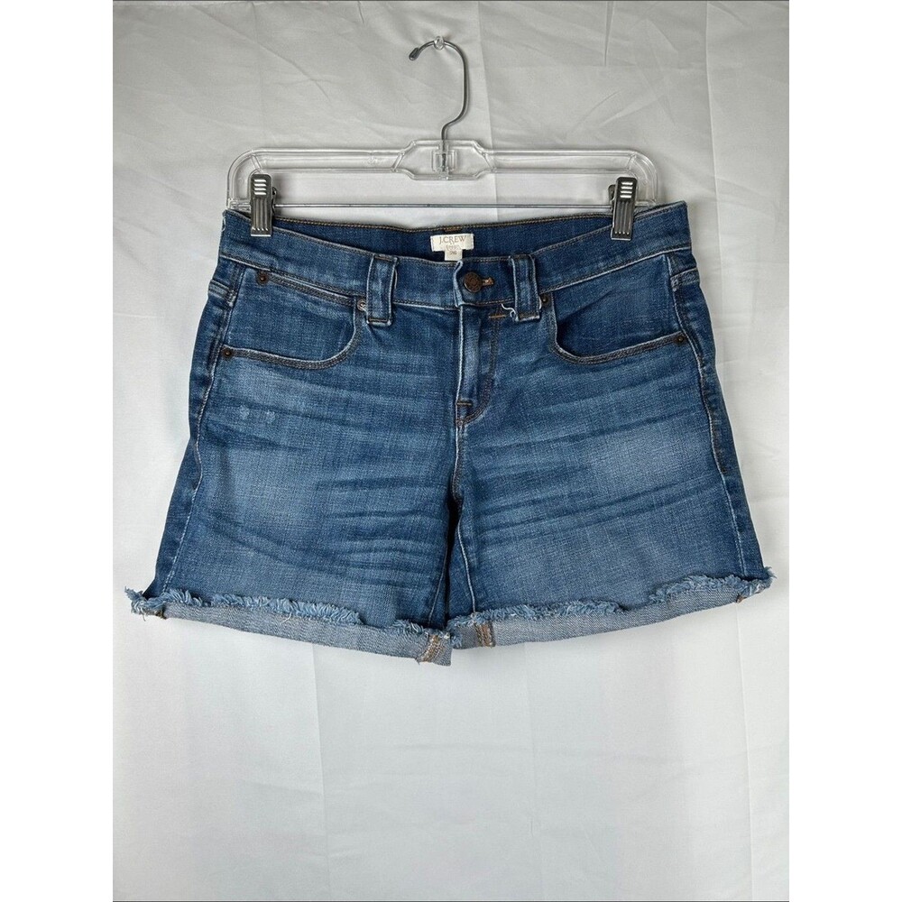 J Crew Factory Blue Denim Shorts Women’s Size 26" Cut Off Bermuda